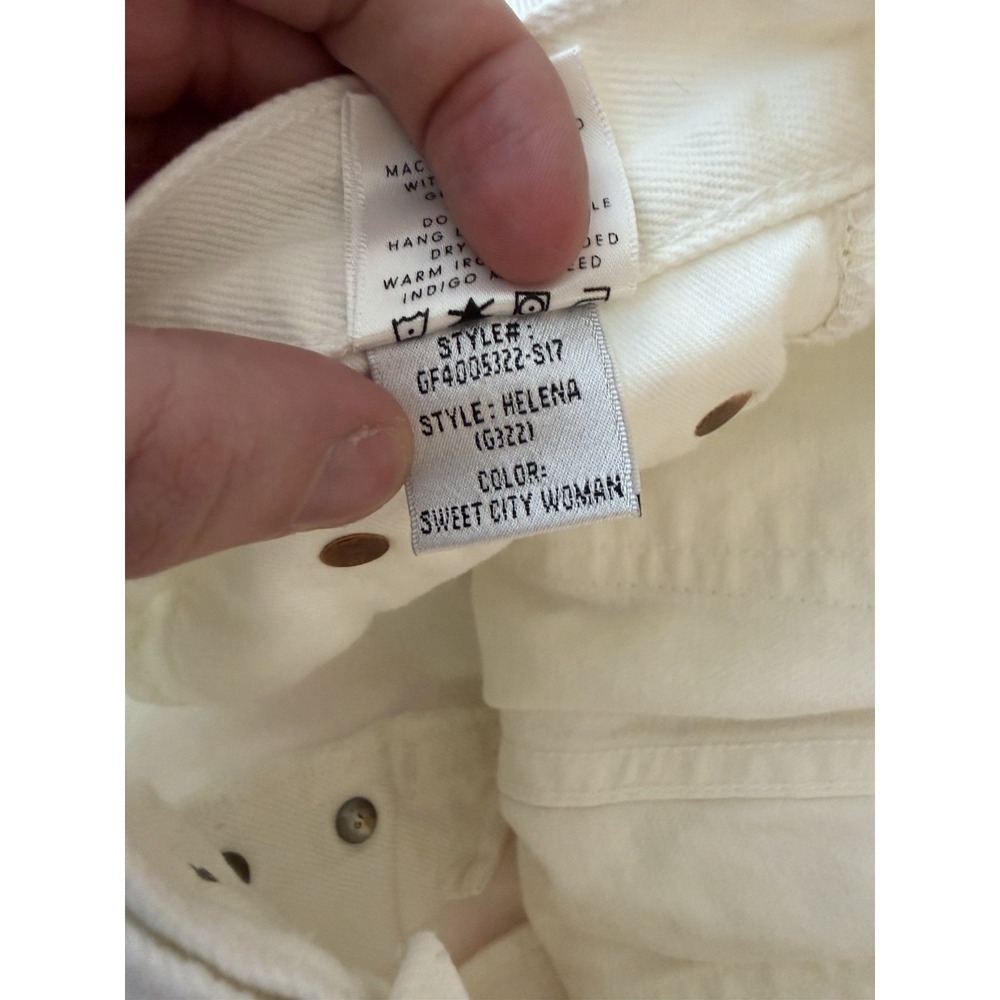 GRLFRND Jeans Womens 25x25 Helena‎ High Rise Straight Distressed Hem White - Picture 4 of 10